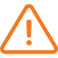 Icon of a triangular warning sign with an exclamation mark, representing caution or alert