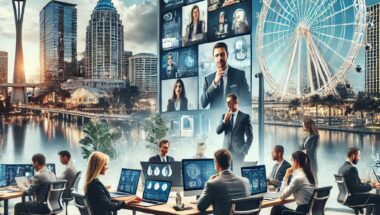 a group of people in a conference room in Orlando FL