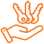 Icon of a hand holding multiple keys, symbolizing access control, credential management, and secure handling of digital access keys